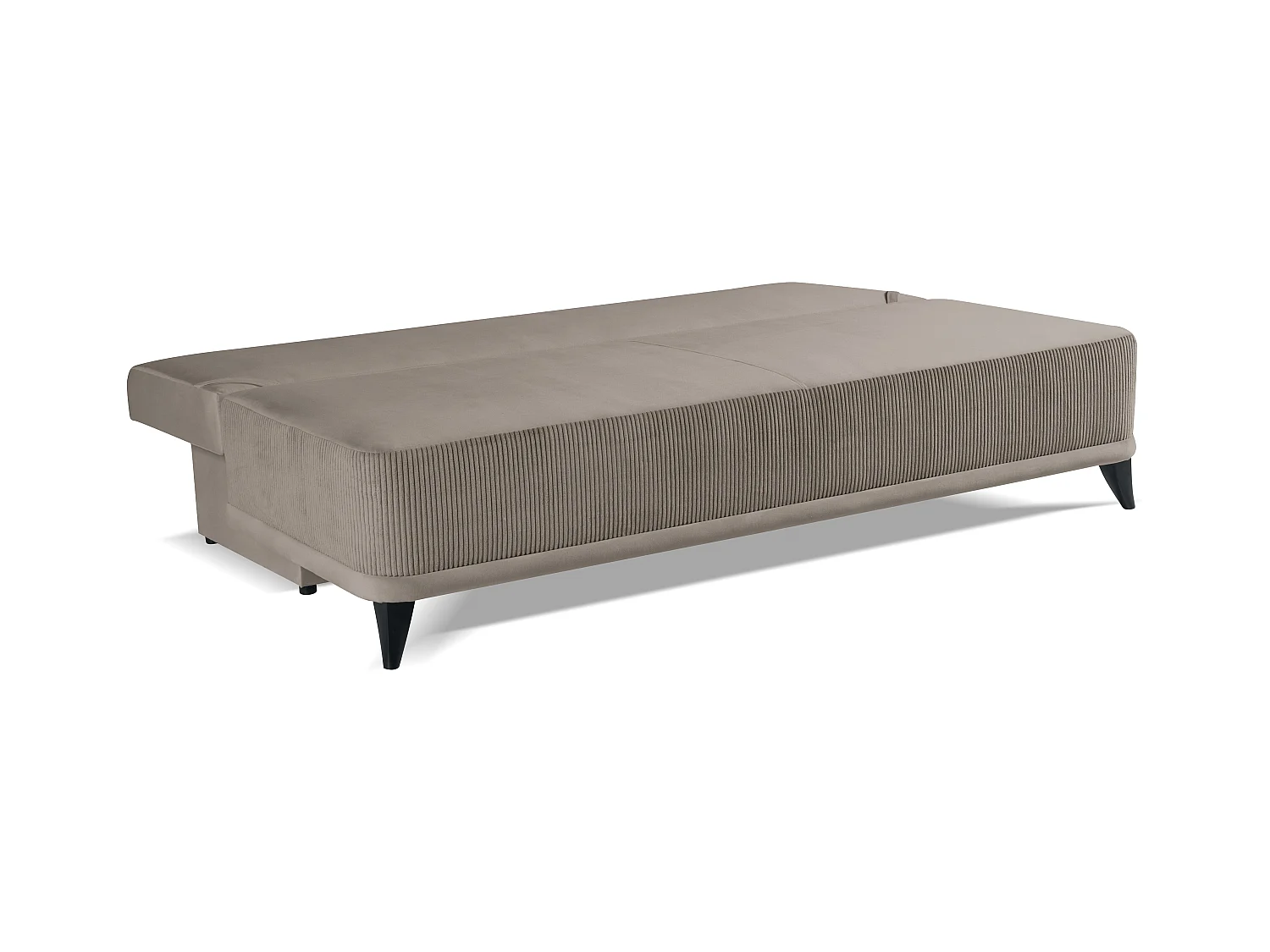 Schlafsofa Skont - Samtstoff - Drei-Personen - braun