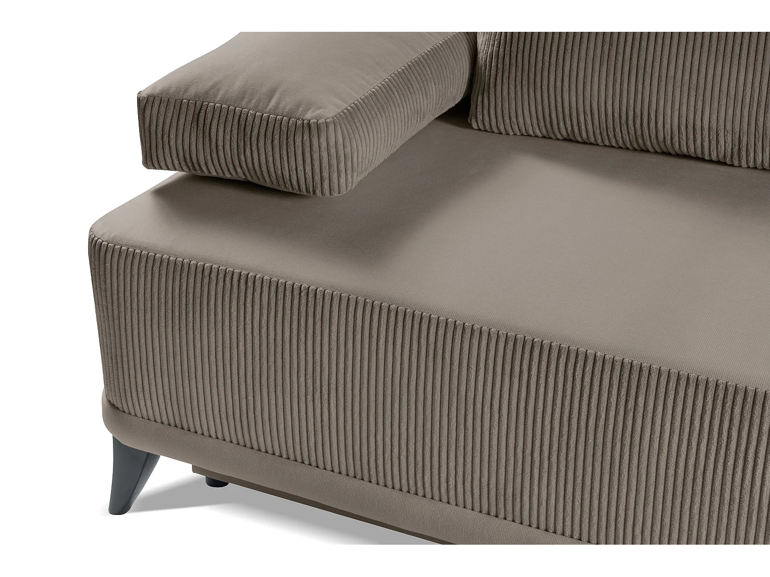 Schlafsofa Skont - Samtstoff - Drei-Personen - braun