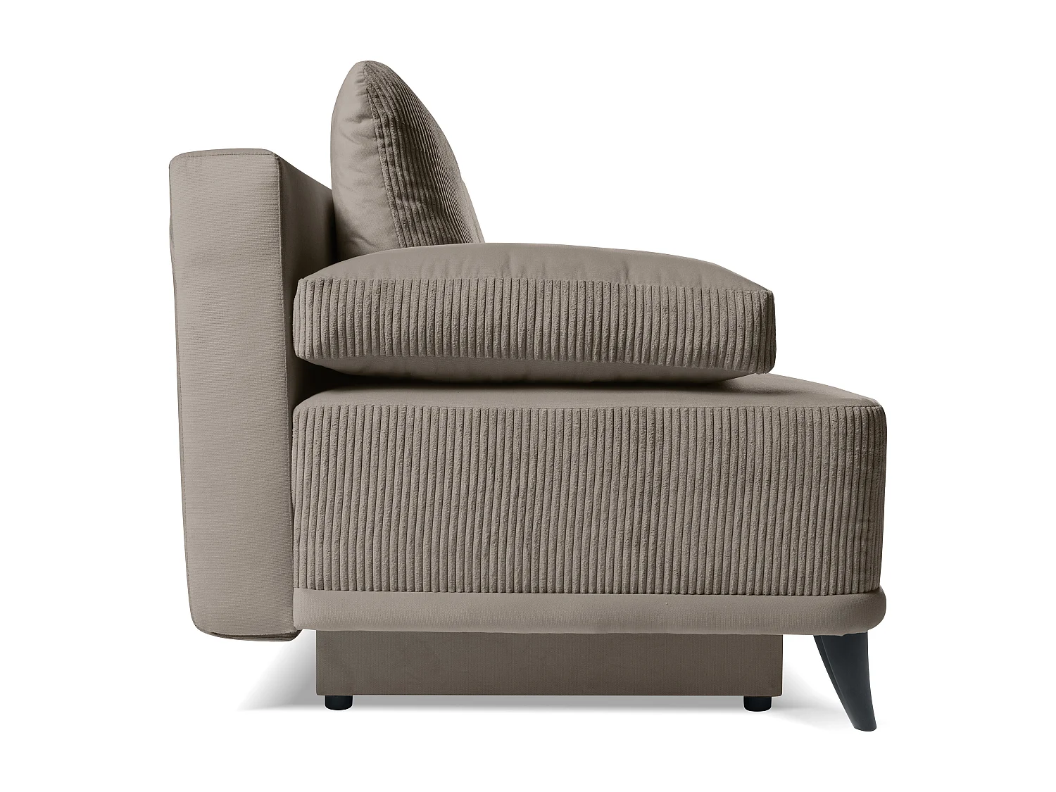 Sofa z funkcją spania Skont - tkanina welwetowa - trzyosobowa - brązowy