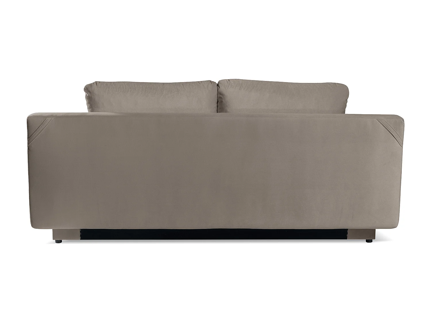 Sofa z funkcją spania Skont - tkanina welwetowa - trzyosobowa - brązowy