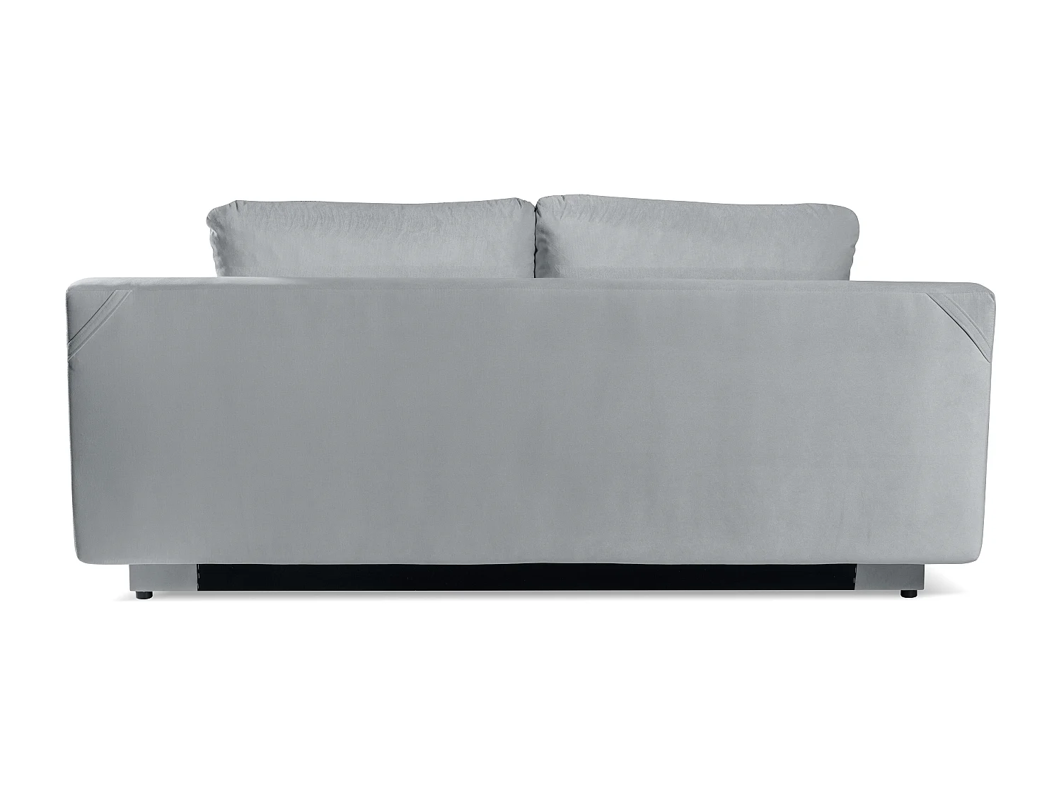 Canapé convertible Skont - velours - 3 places - gris clair