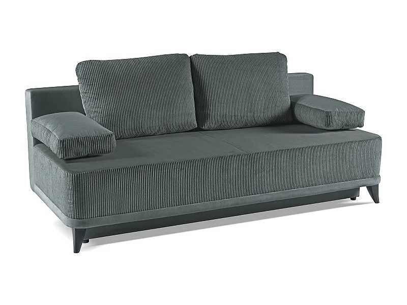 Schlafsofa Skont - Samtstoff - Drei-Personen - grau