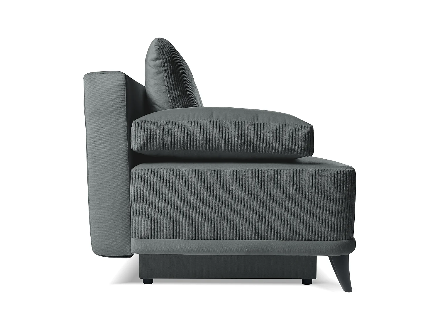 Schlafsofa Skont - Samtstoff - Drei-Personen - grau