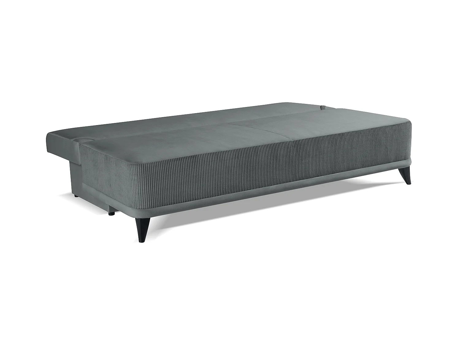 Schlafsofa Skont - Samtstoff - Drei-Personen - grau