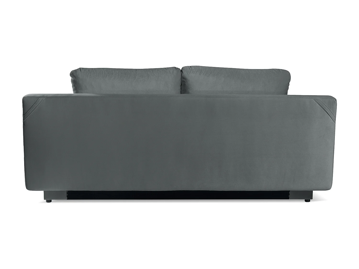 Canapé convertible Skont - velours - 3 places - gris acier