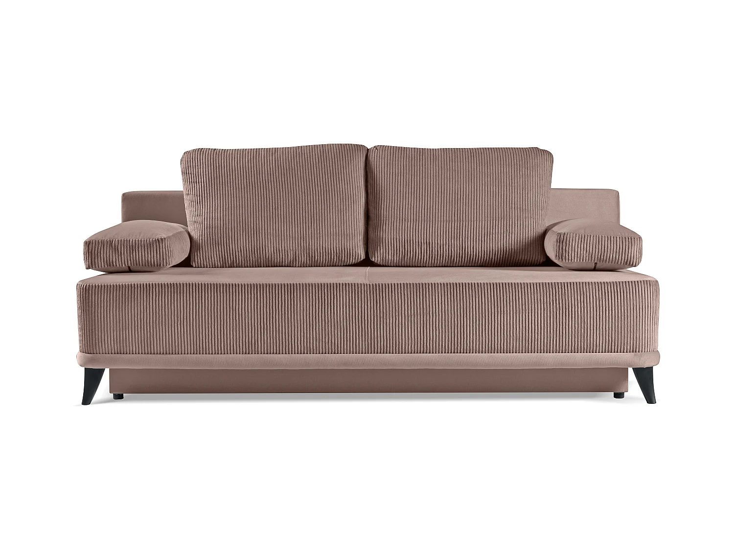 Schlafsofa Skont - Samtstoff - Drei-Personen - rosa