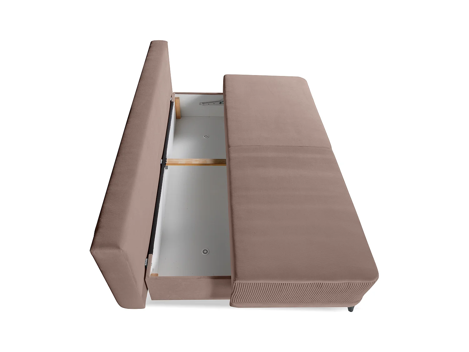 Schlafsofa Skont - Samtstoff - Drei-Personen - rosa