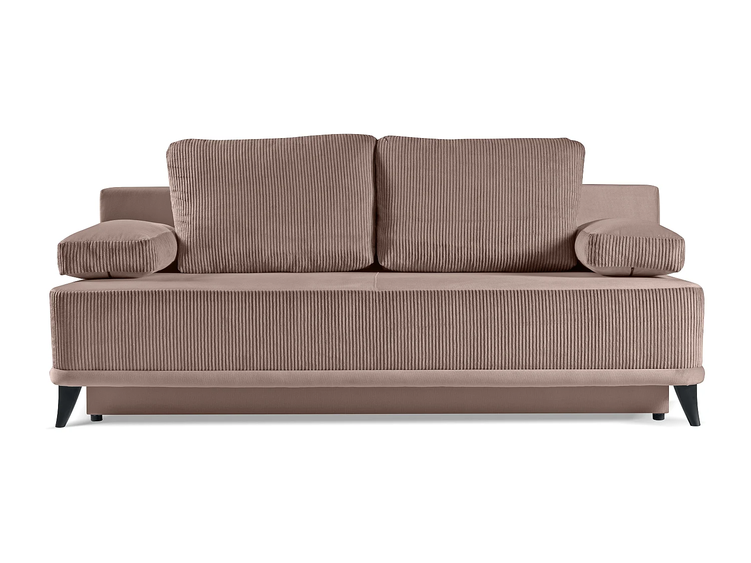 Canapé convertible Skont - velours - 3 places - rose