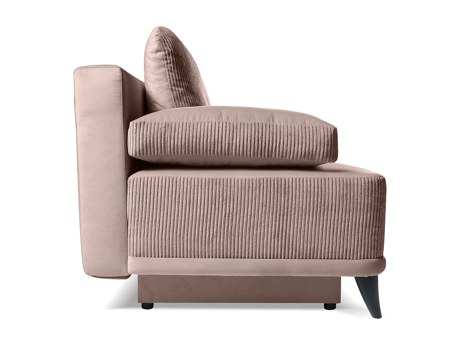 Canapé convertible Skont - velours - 3 places - rose