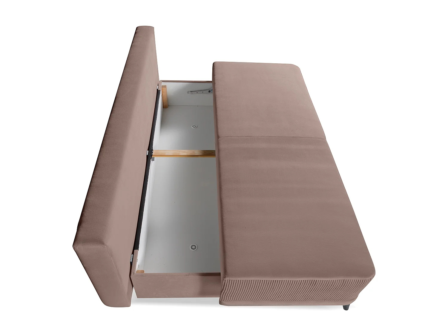 Canapé convertible Skont - velours - 3 places - rose