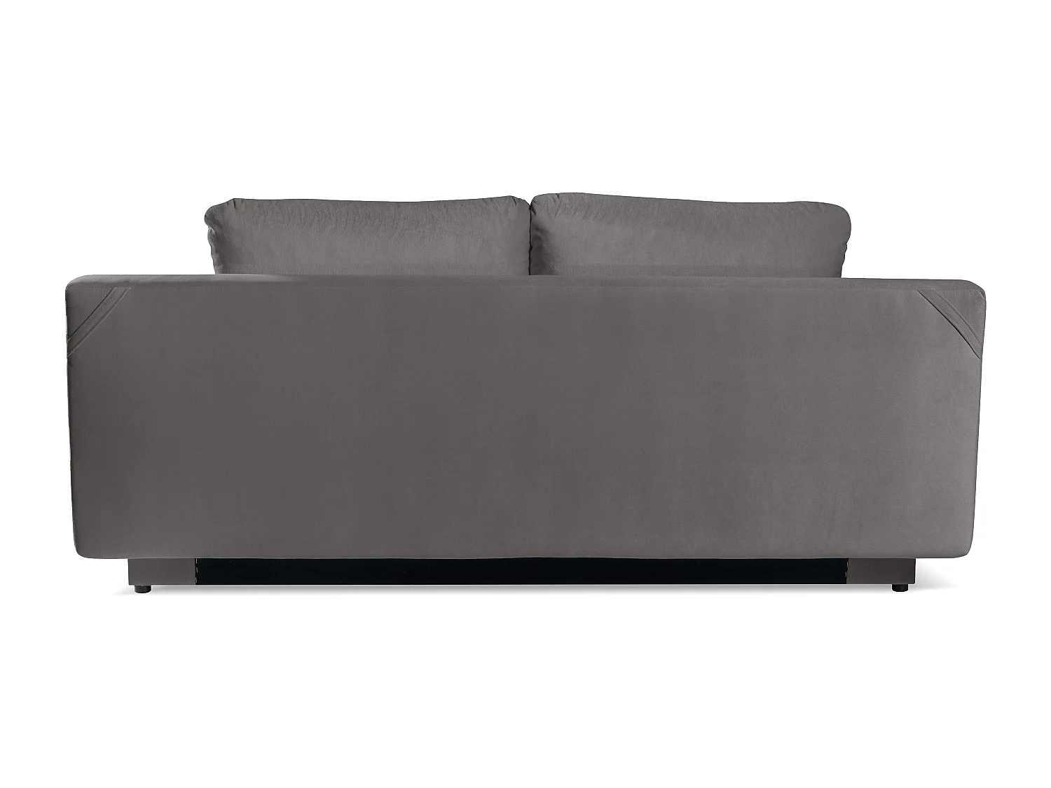 Canapé convertible Skont - velours - 3 places - gris foncé