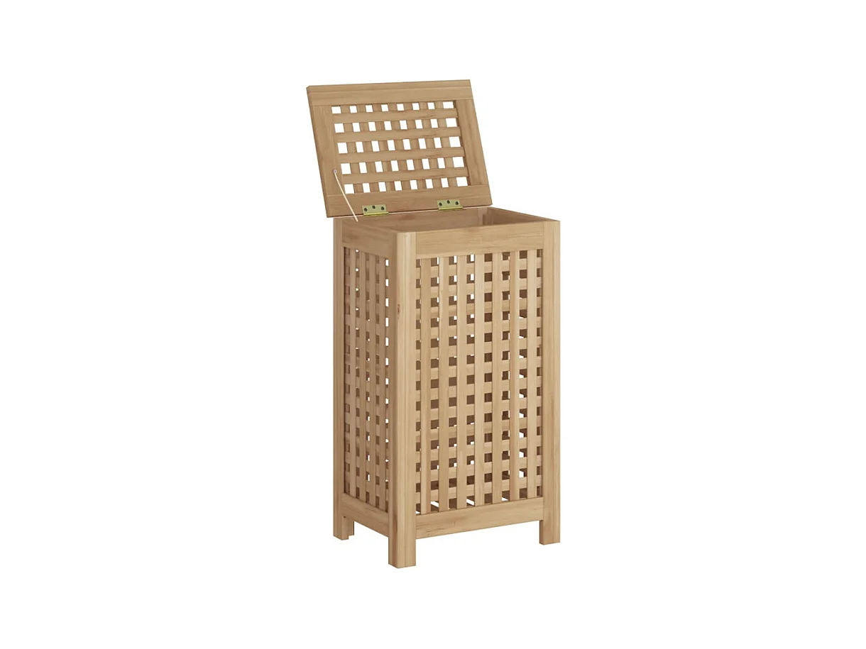 Bac à linge 35x25x60 cm bois de teck massif