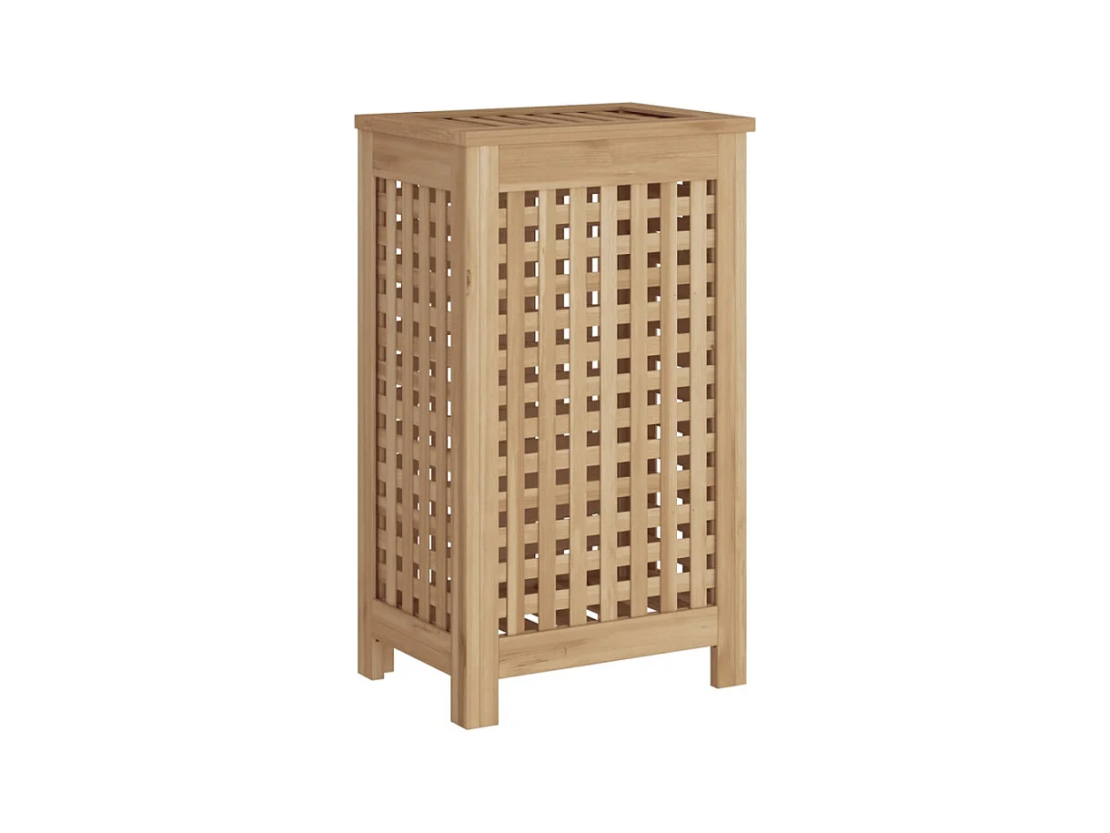 Bac à linge 35x25x60 cm bois de teck massif
