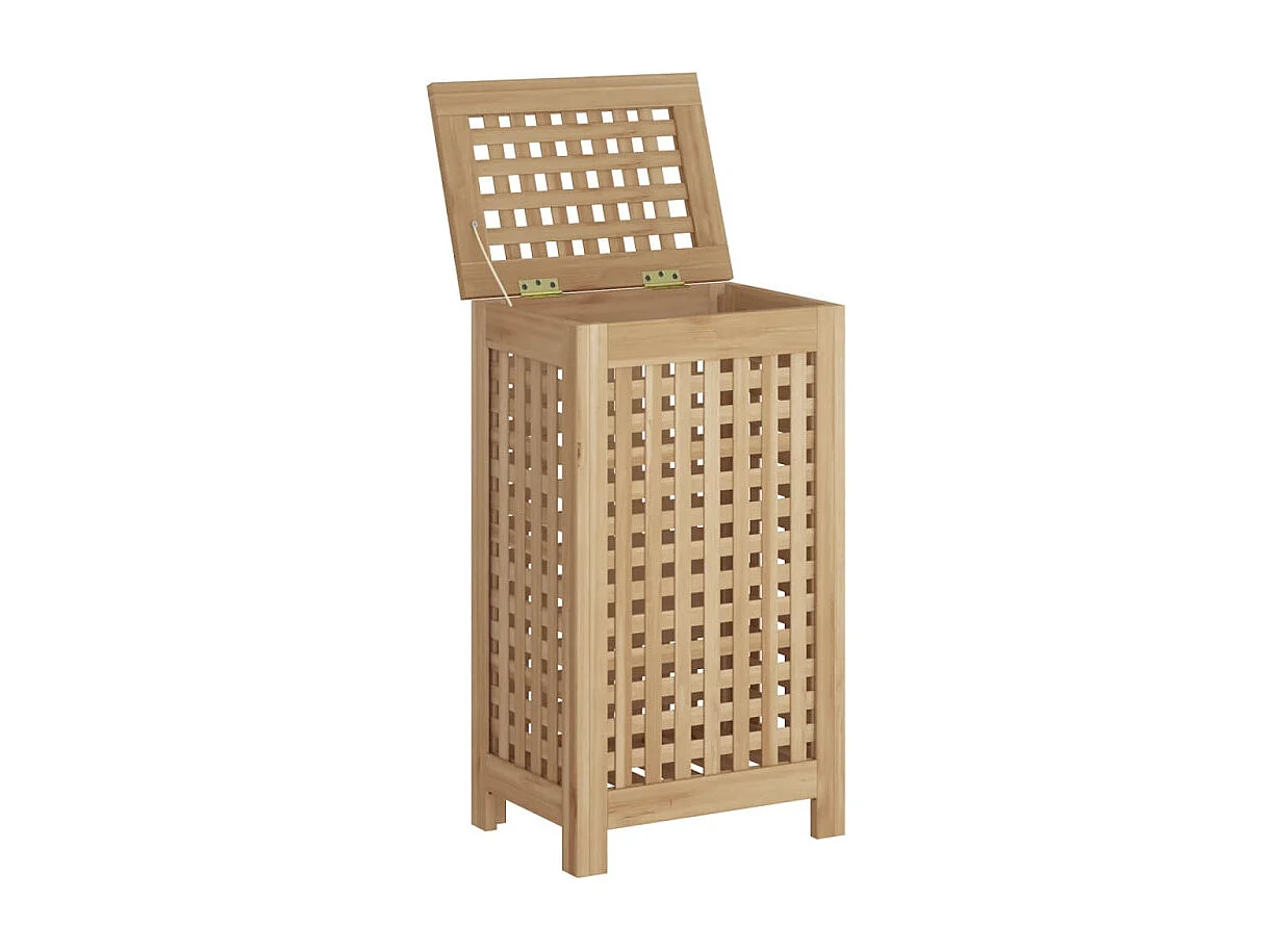 Bac à linge 35x25x60 cm bois de teck massif
