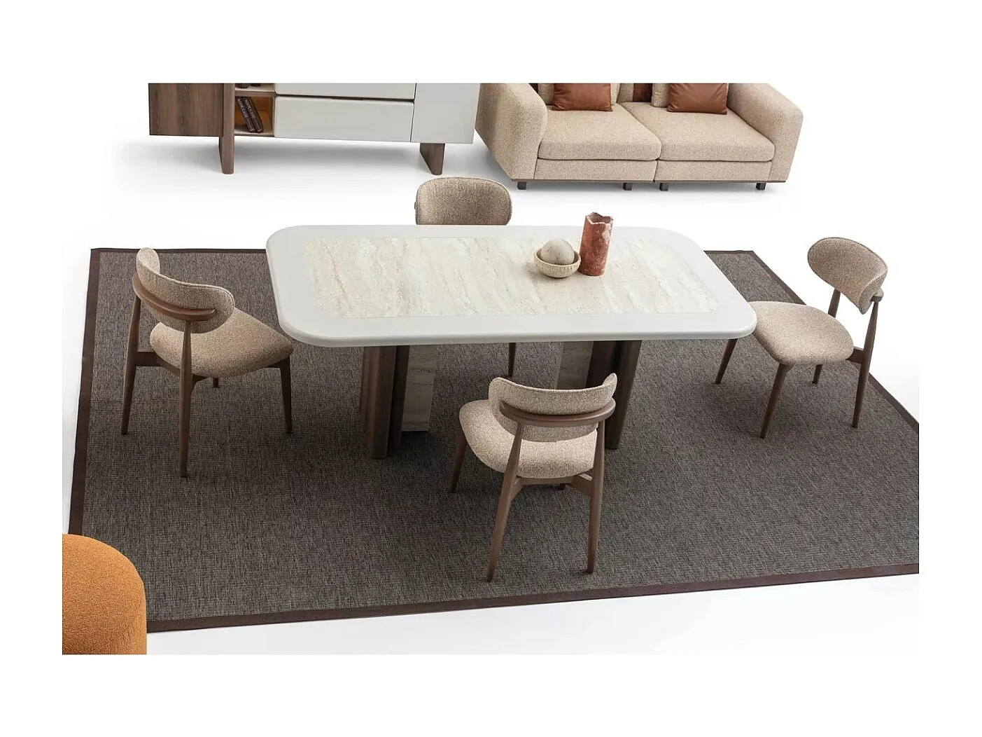 Esstisch Praga (100x200)/Beige&Braun