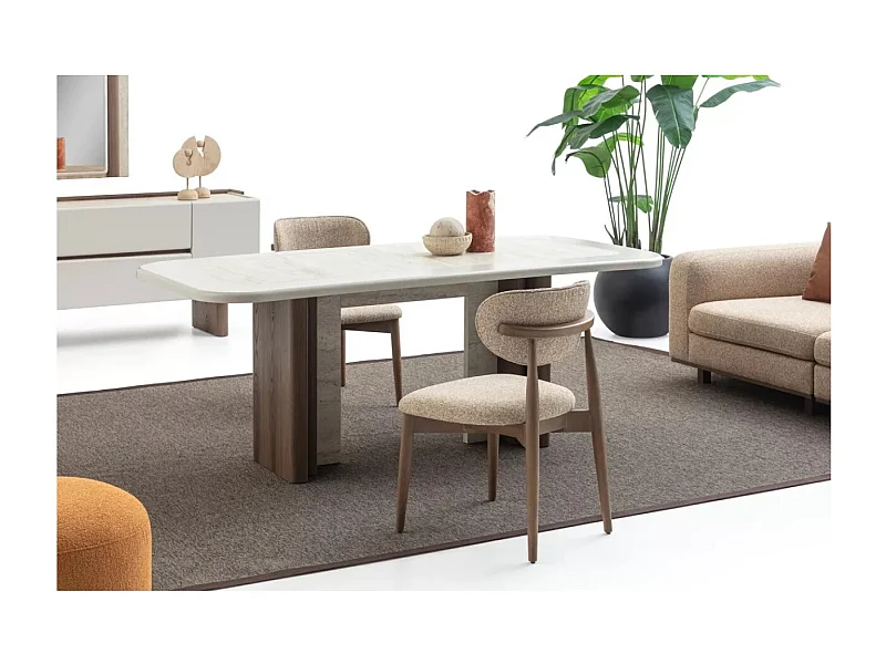 Esstisch Praga (100x200)/Beige&Braun