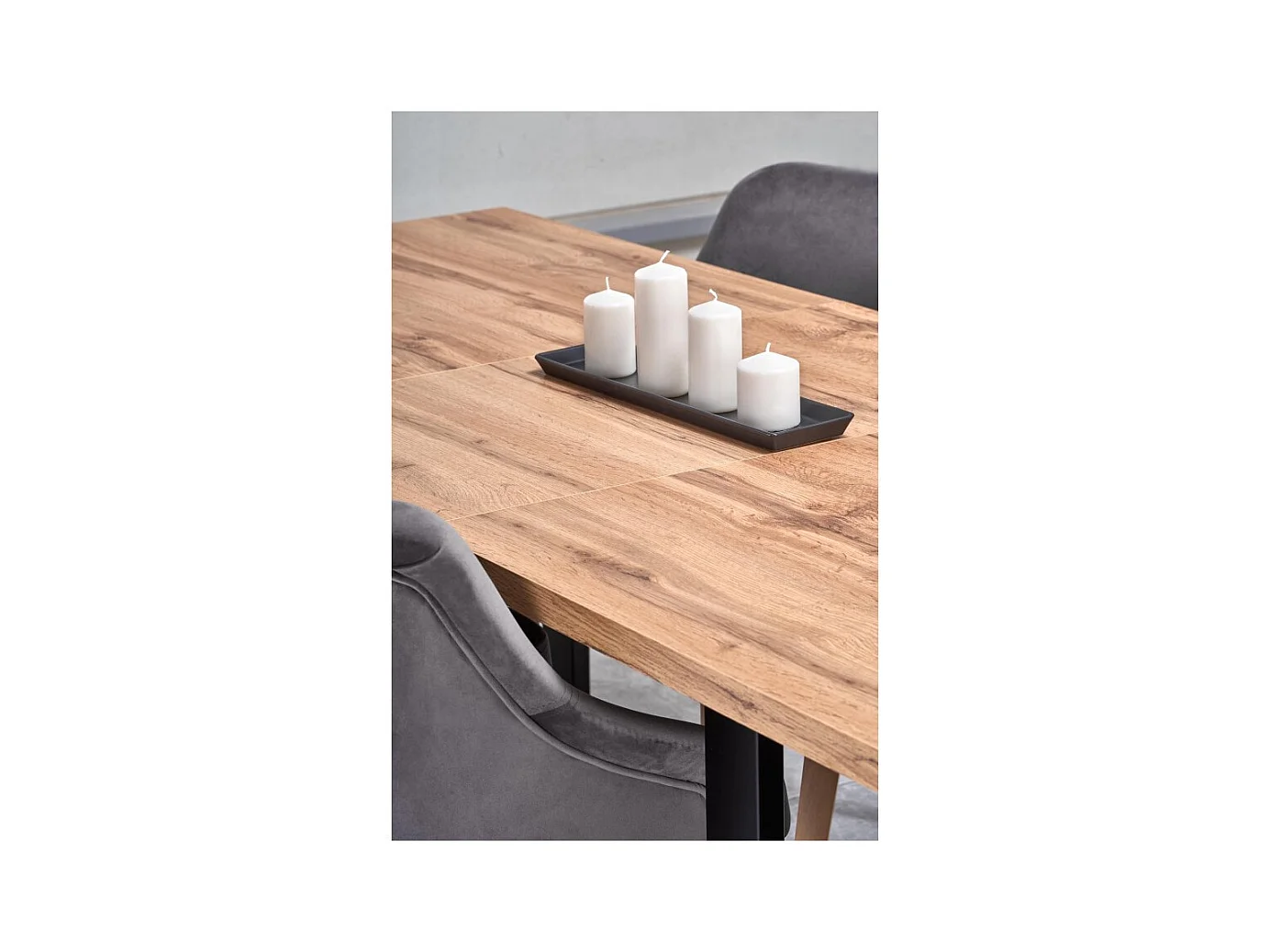 Esstisch Venom (90x160-210)/Erweiterbar/Braun&Schwarz