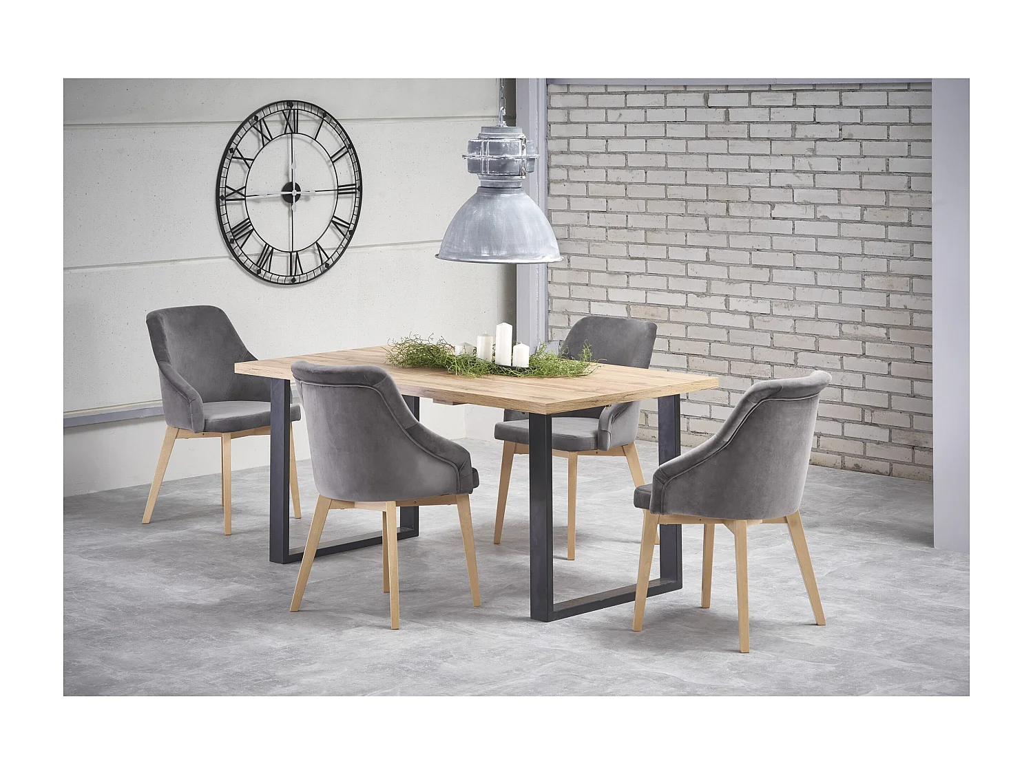 Esstisch Venom (90x160-210)/Erweiterbar/Braun&Schwarz