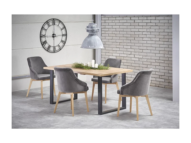 Tavolo da pranzo Venom (90x160-210)/Estensibile/Marrone e Nero