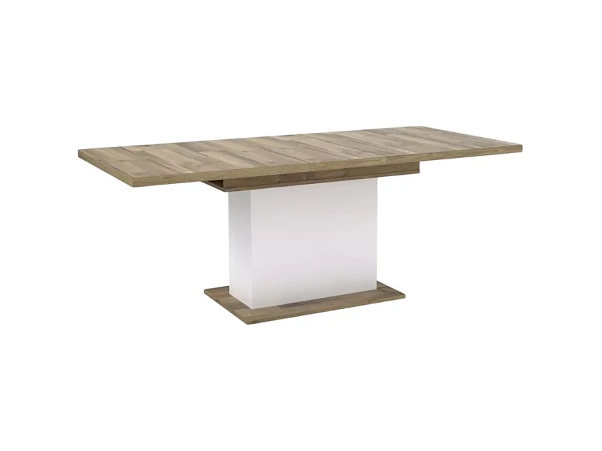 Esstisch Riciano (90x160-200)/Erweiterbar/Braun&Weiss