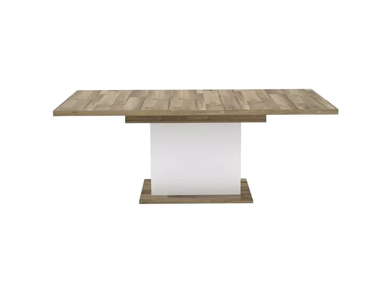 Esstisch Riciano (90x160-200)/Erweiterbar/Braun&Weiss