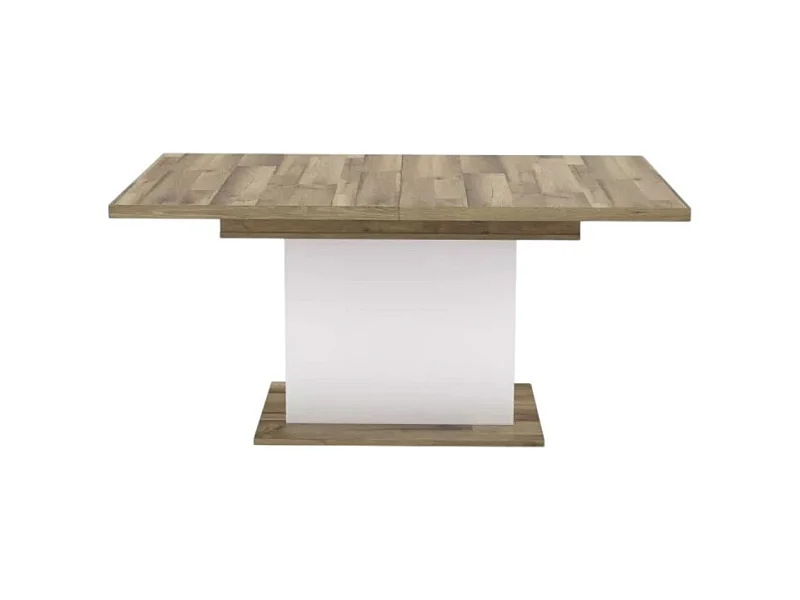 Esstisch Riciano (90x160-200)/Erweiterbar/Braun&Weiss