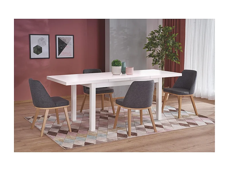 Tavolo da pranzo Tiago (80x140-220)/Allungabile/MDF/Bianco