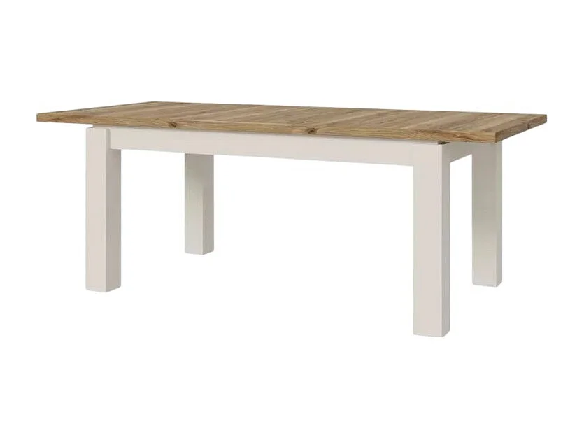 Esstisch Scver (90x160-206)/Erweiterbar/Holzplatte/Beige&Braun