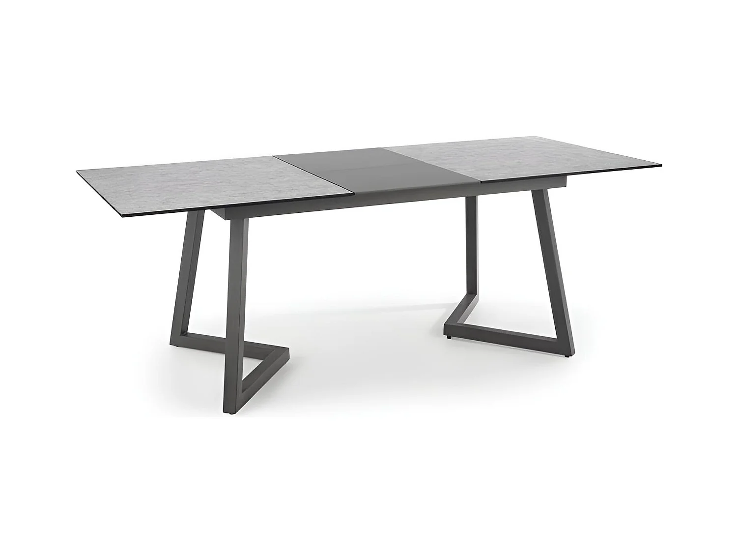 Esstisch Tiziano (90x160-210)/Erweiterbar/Grau&Schwarz