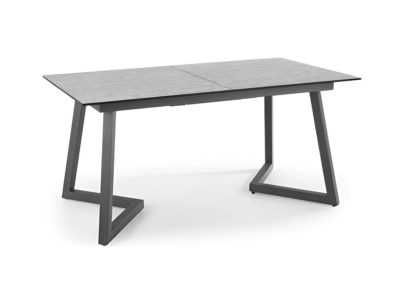 Esstisch Tiziano (90x160-210)/Erweiterbar/Grau&Schwarz