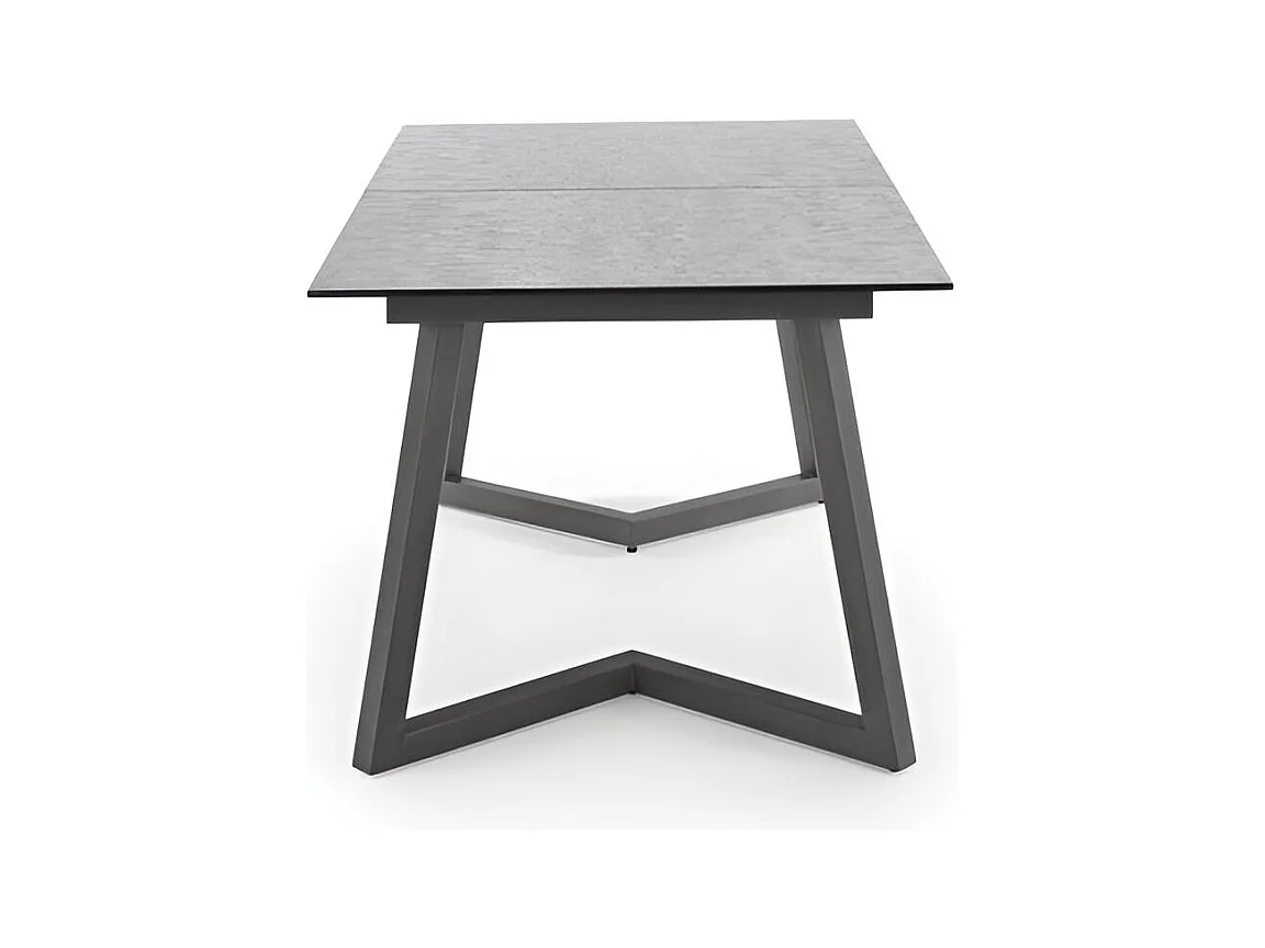 Esstisch Tiziano (90x160-210)/Erweiterbar/Grau&Schwarz