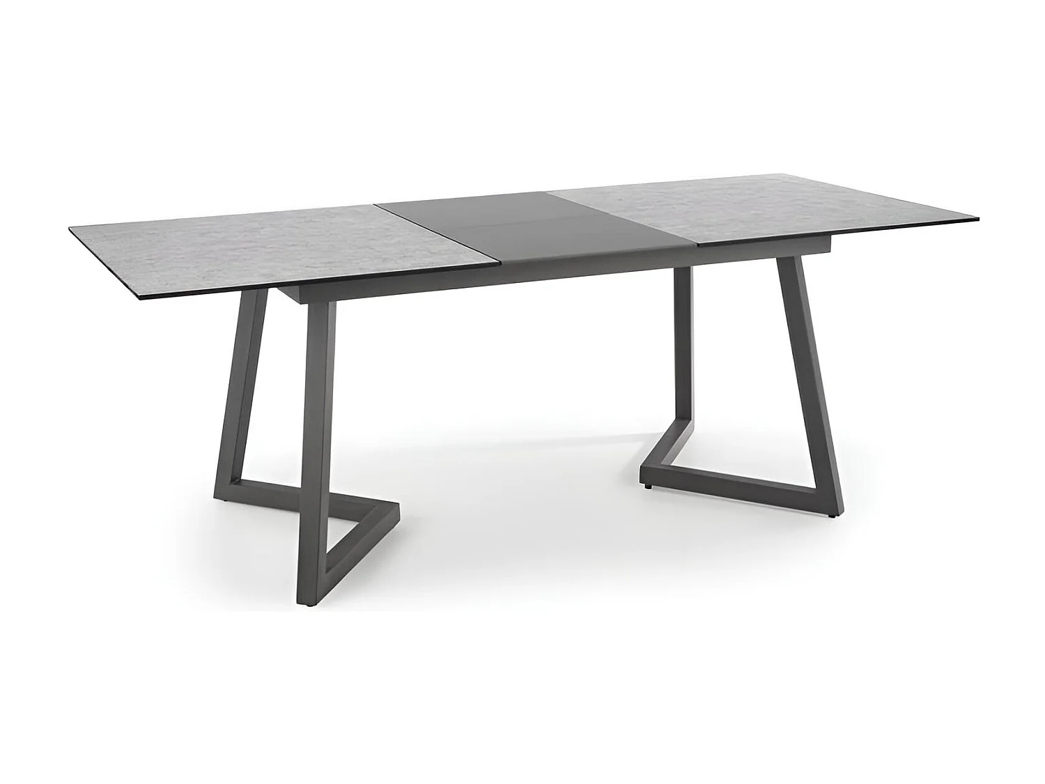 Esstisch Tiziano (90x160-210)/Erweiterbar/Grau&Schwarz