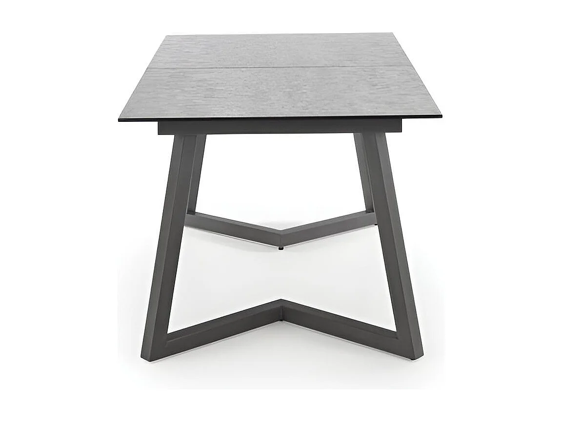 Esstisch Tiziano (90x160-210)/Erweiterbar/Grau&Schwarz