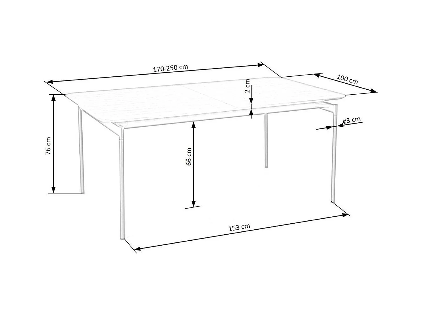 Esstisch Smart (100x170-250)/Erweiterbar/Braun&Schwarz