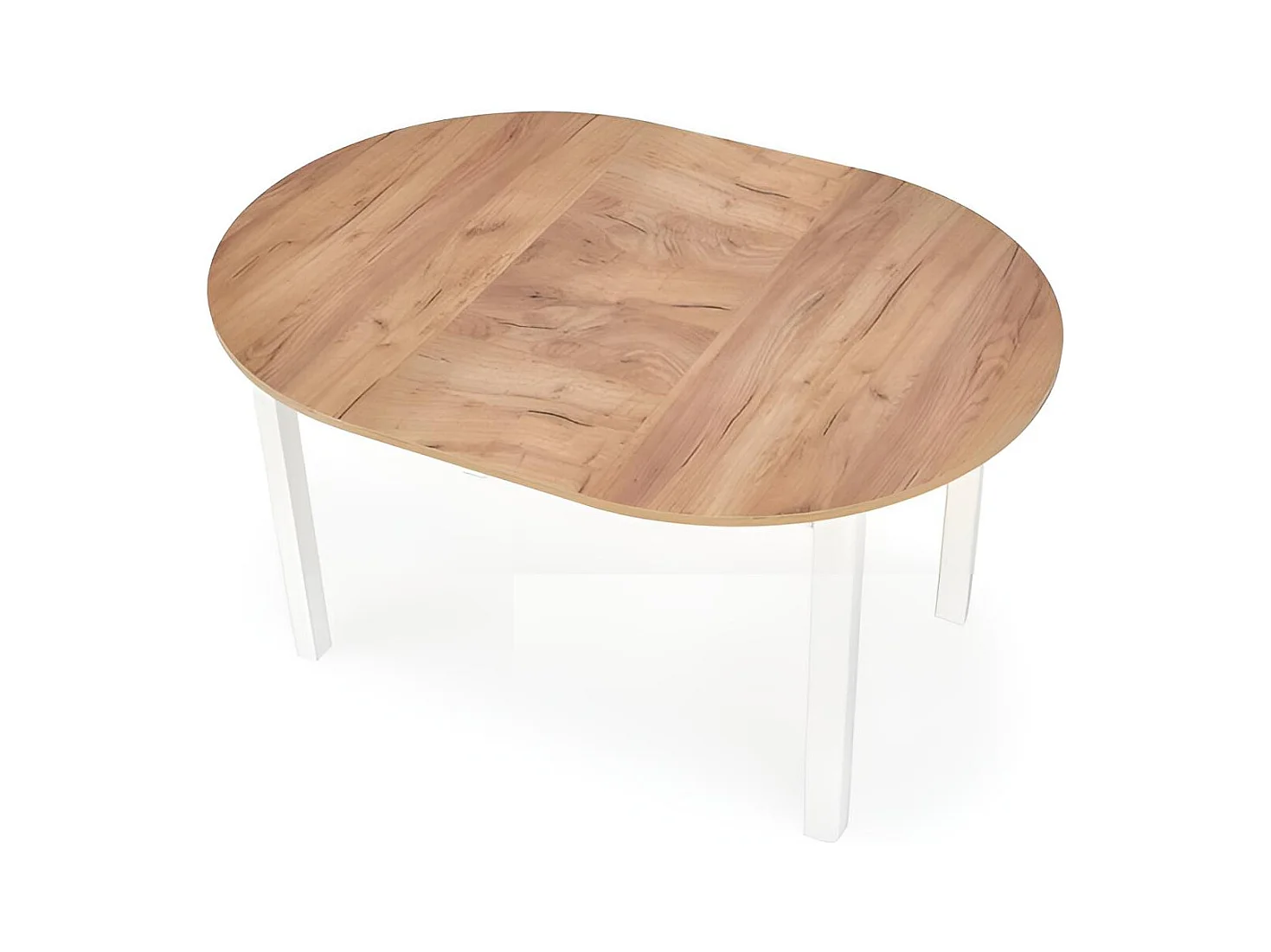 Esstisch Ringo O (102x102-142)/Erweiterbar/Braun&Weiss