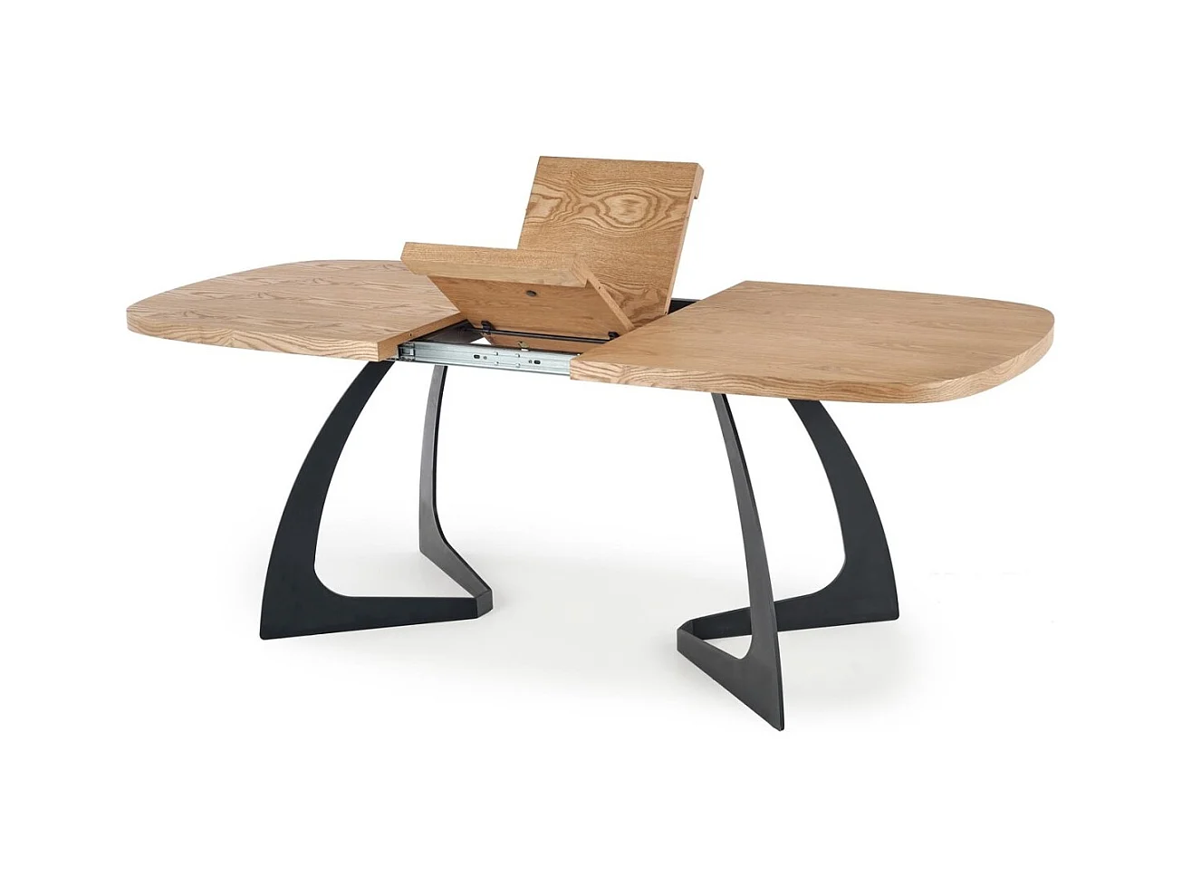 Esstisch Venom (90x160-210)/Erweiterbar/Braun&Schwarz