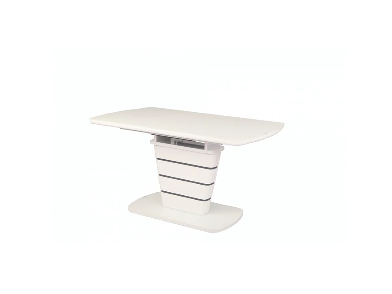 Table à manger Ronix L (80x160-200)/Extensible/MDF/Blanc et Anthracite