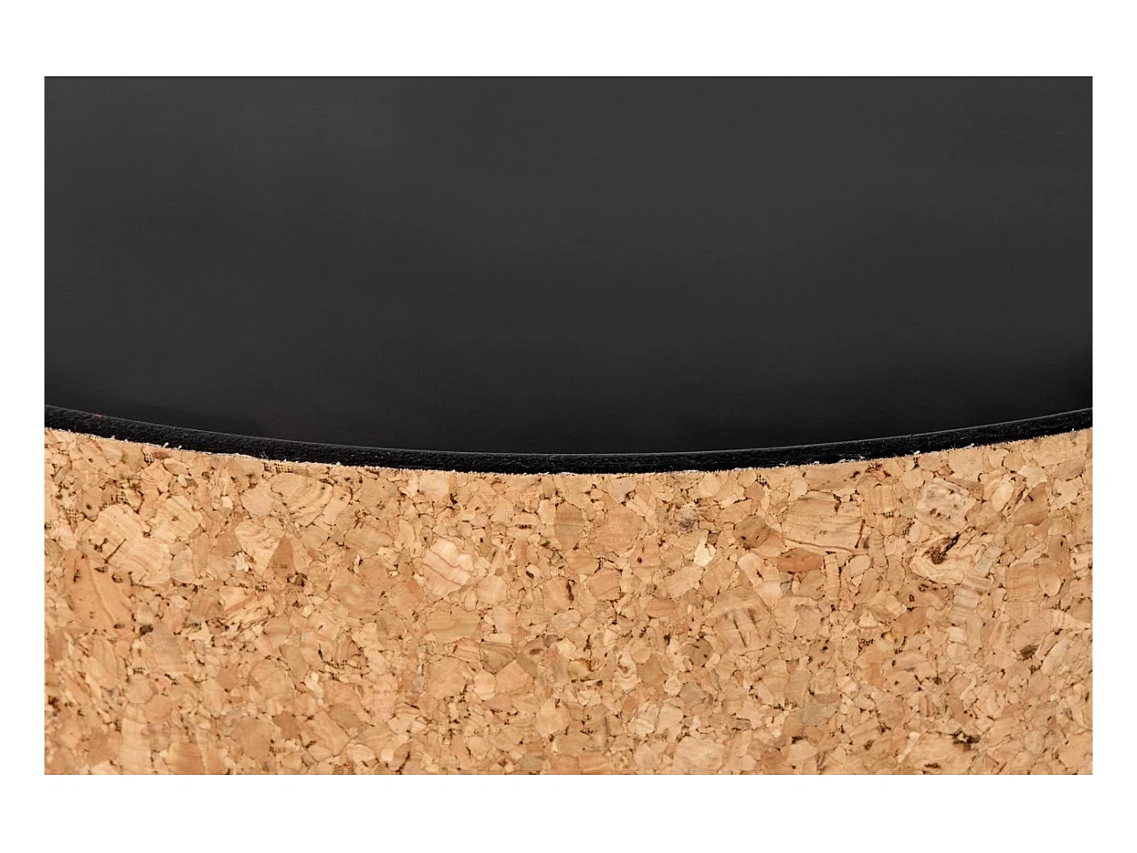 Tavolino Sasha/Sughero/Metallo/MDF/Marrone&Nero