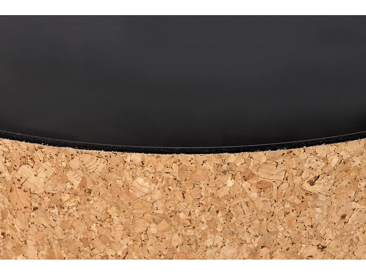 Tavolino Sasha/Sughero/Metallo/MDF/Marrone&Nero