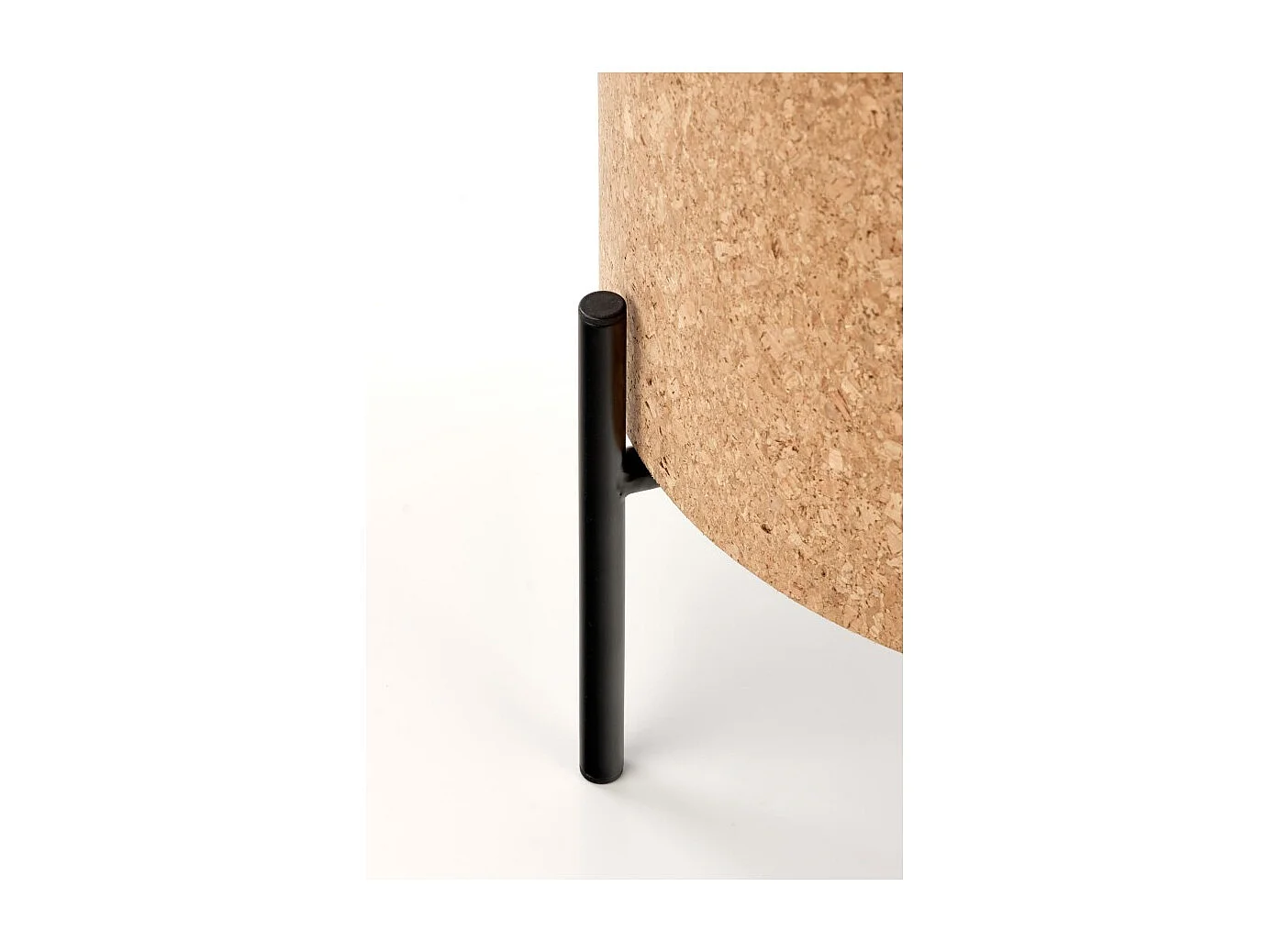 Tavolino Sasha/Sughero/Metallo/MDF/Marrone&Nero