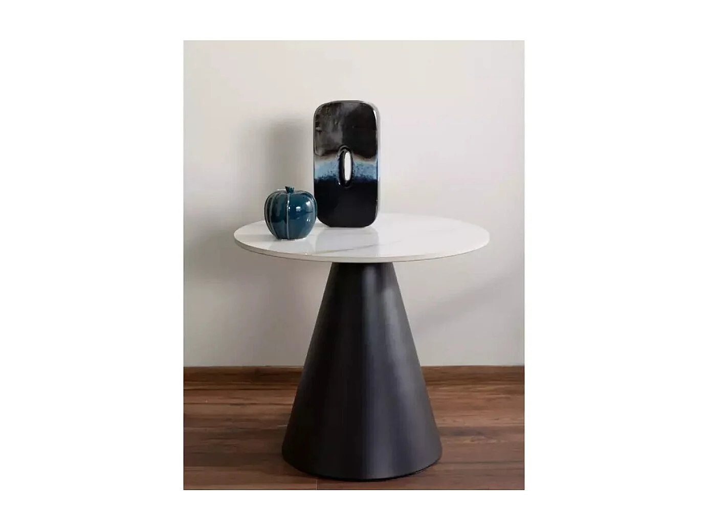 Tavolino Hill/Ceramica/Metallo/Bianco&Nero