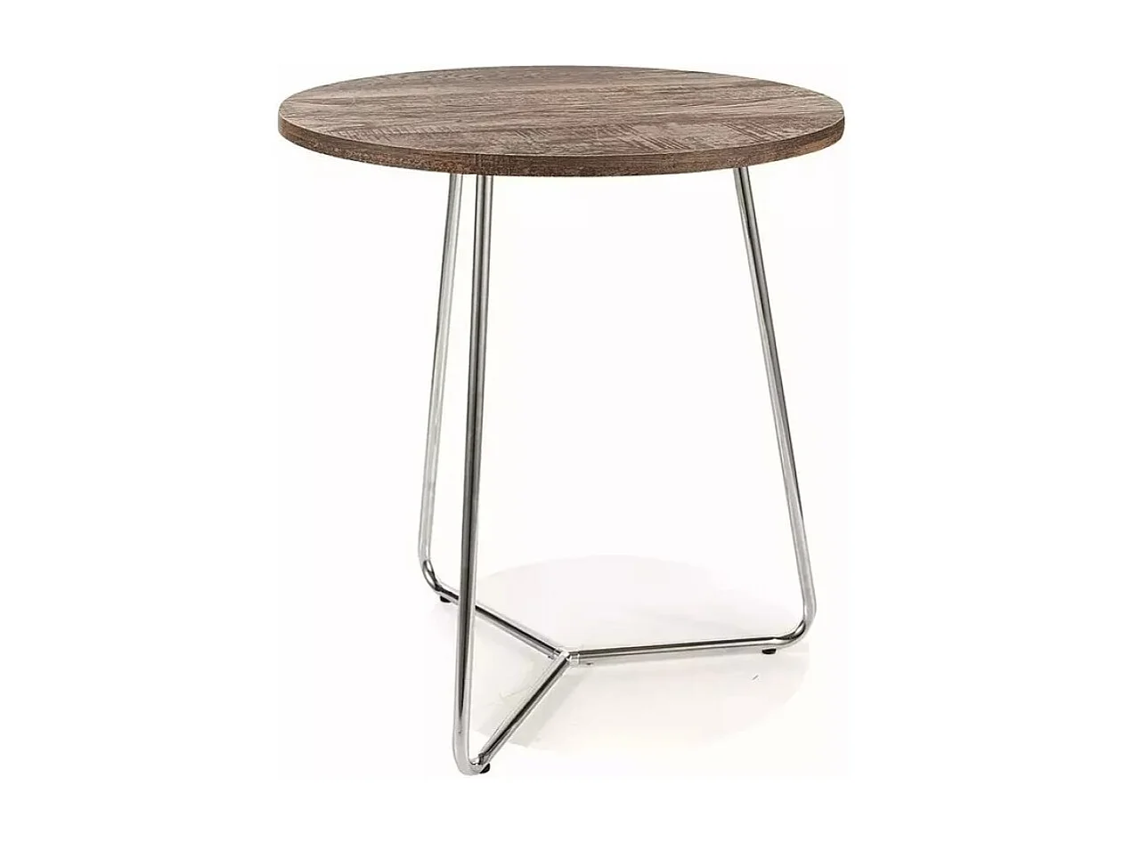 Table d'appoint Alta/MDF/métal/Marron