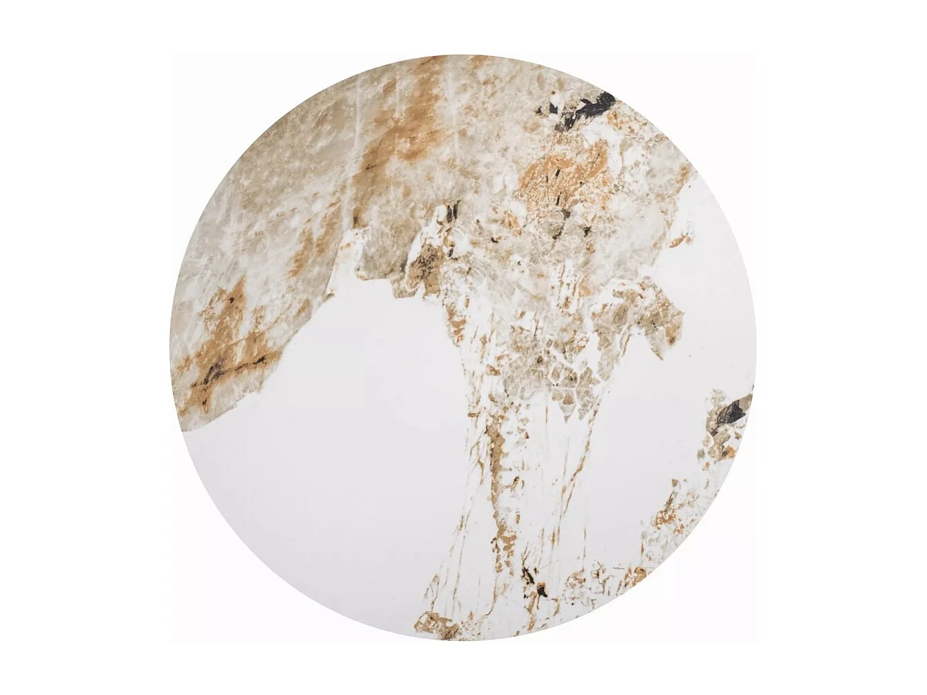 Table D'appoint Napa L/Métal précieux/Céramique/Marron&Blanc