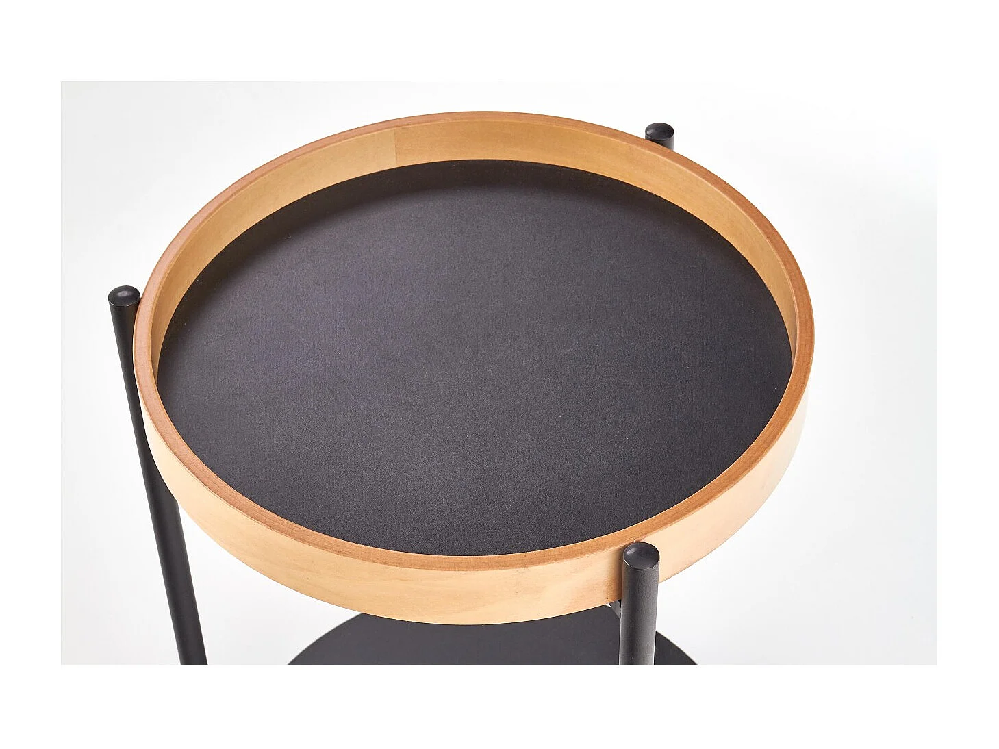 Tavolino Rolo/Compensato/Metallo/Nero