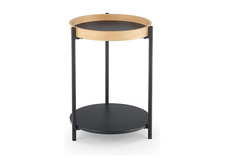 Tavolino Rolo/Compensato/Metallo/Nero