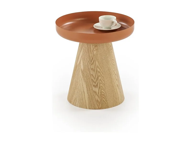 Tavolino Gina/MDF/Metallo/Marrone