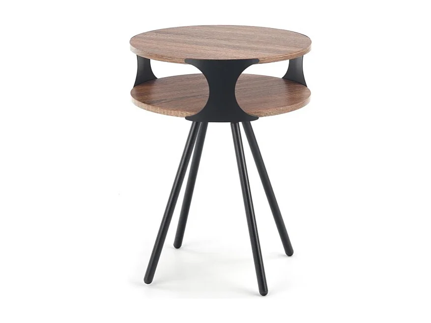 Table d'appoint Kirby/MDF/Métal/Marron