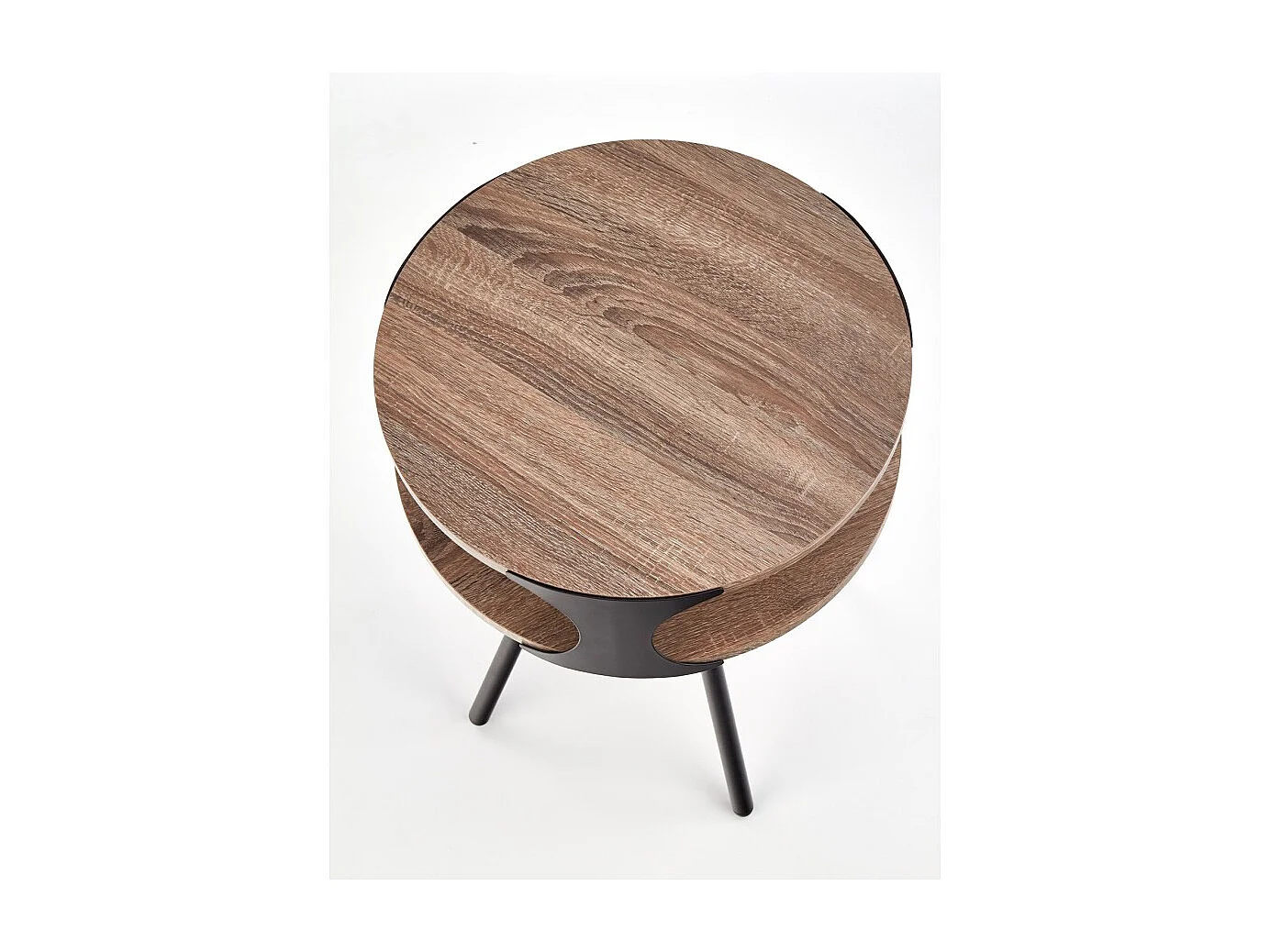 Table d'appoint Kirby/MDF/Métal/Marron