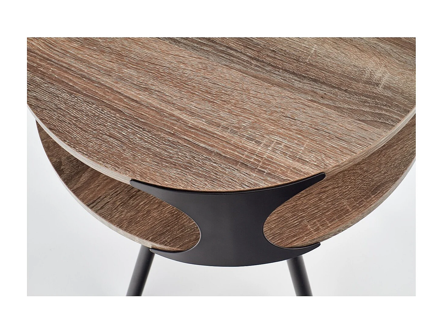 Table d'appoint Kirby/MDF/Métal/Marron