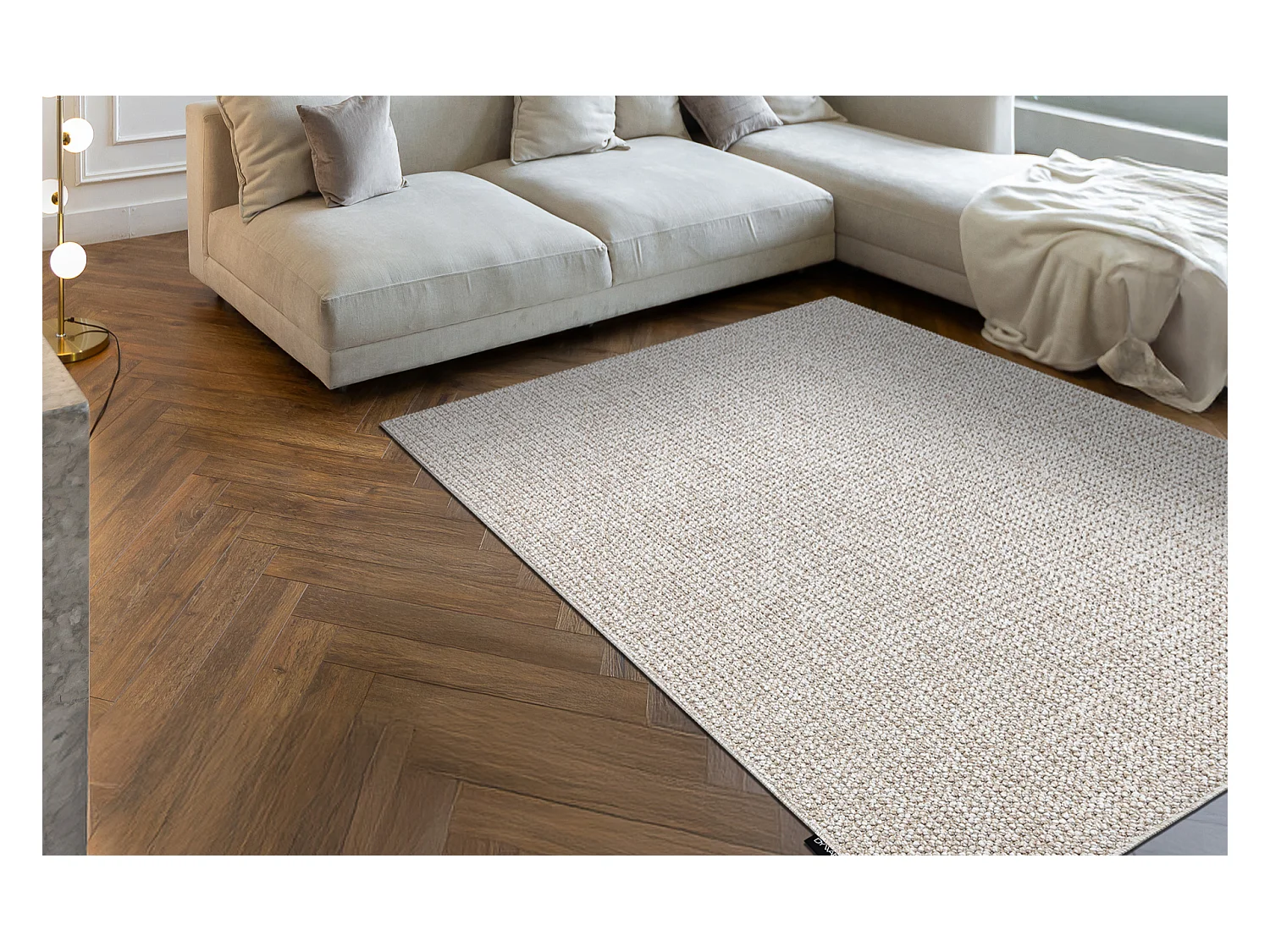 Tapis CASABLANCA LOOP beige, bouclé, doux 400x400 cm